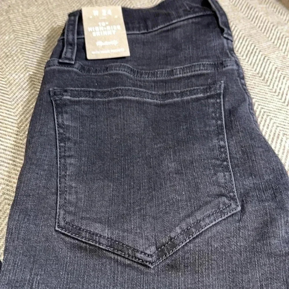 NWT MADEWELL 10” HIGH RISE SKINNY BLACK WOMEN SIZE 24